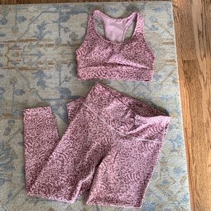 Gap Fit Pink Leopard Print Set
